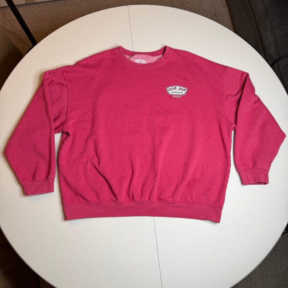 Ron Jon Surf Shop Cocoa Beach Red Pink XXL Crewneck Sweatshirt
